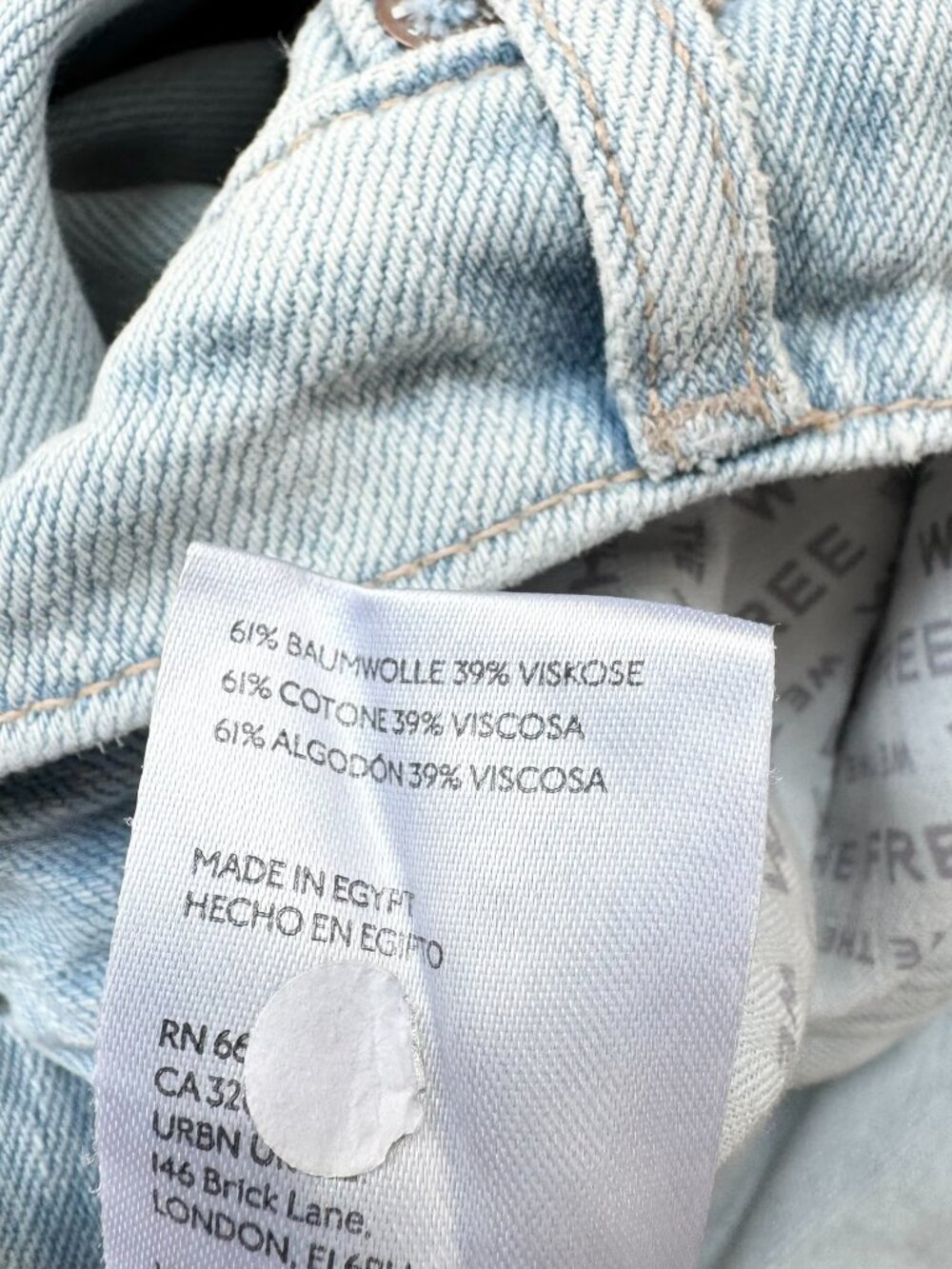 NWT Free People Westward Demi Barrel Jeans Light Blue 26 - Picture 6 of 14